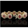 Image 3 : 14KT Yellow Gold 10.89ctw Ruby and Diamond Bracelet