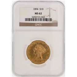 1894 NGC MS62 $10 Liberty Head Eagle Gold Coin