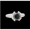 Image 1 : 2.74ctw Black Diamond Ring - 18KT White Gold