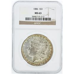 1886 NGC MS63 Morgan Silver Dollar