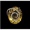 Image 2 : 18KT Yellow Gold 41.50ct Citrine and Diamond Ring