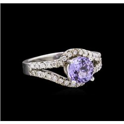1.43ct Tanzanite and Diamond Ring - 14KT White Gold