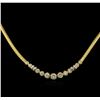 Image 1 : 1.21ctw Diamond Necklace - 14KT Yellow Gold