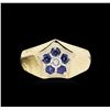 Image 2 : 0.65ctw Blue Sapphire and Diamond Ring - 14KT Two-Tone Gold