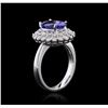 Image 3 : 14KT White Gold 2.71ct Tanzanite and Diamond Ring