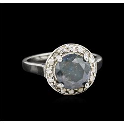 14KT White Gold 2.23ct Blue Diamond Ring