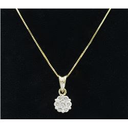 0.46ctw Diamond Pendant With Chain - 14KT Yellow Gold