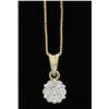 Image 3 : 0.46ctw Diamond Pendant With Chain - 14KT Yellow Gold