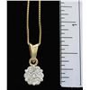 Image 7 : 0.46ctw Diamond Pendant With Chain - 14KT Yellow Gold