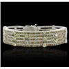 Image 1 : 18KT White Gold 19.79tcw Diamond Ribbon Bracelet