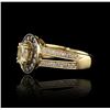Image 4 : 14KT Yellow Gold 0.95ctw Diamond Unity Ring