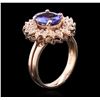 Image 3 : 14KT Rose Gold 2.09ct Tanzanite and Diamond Ring
