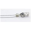Image 4 : 0.70ct Diamond and Sapphire Pendant With Chain - 14KT White Gold