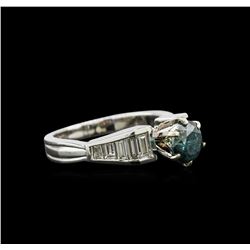 1.84ctw Fancy Blue Diamond Ring - 18KT White Gold