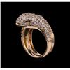 Image 2 : 14KT Rose Gold 1.23ctw Diamond Ring