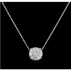 0.70ctw Diamond Pendant With Chain - 14KT White Gold