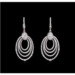 1.60ctw Earrings Dangle Earrings - 14KT White Gold