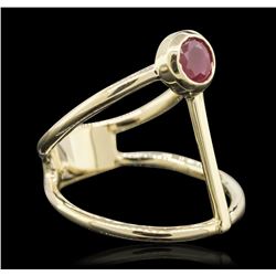 14KT Yellow Gold 0.55ct Ruby Ring