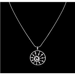 0.57ctw Diamond Pendant With Chain - 18KT White Gold