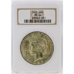 1923 NGC MS64 Peace Silver Dollar