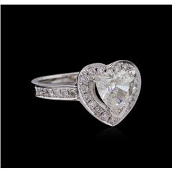 1.97ctw Diamond Heart Ring - 14KT White Gold