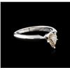 Image 1 : 14KT White Gold 0.76ct Pear Cut Fancy Brown Diamond Solitaire Ring