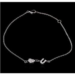 0.14ctw Diamond Bracelet - 14KT White Gold