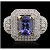 Image 2 : 14KT Two-Tone 2.79ct Tanzanite and Diamond Ring