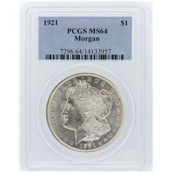 1921 PCGS MS64 Morgan Silver Dollar
