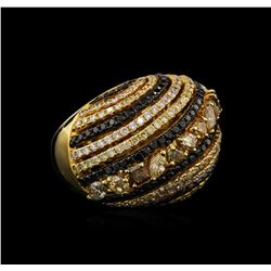 18KT Yellow Gold 4.03ctw Fancy Brown Diamond Ring
