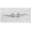 Image 4 : 1.00ctw Blue Diamond Earrings - 14KT White Gold