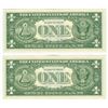Image 2 : 1957B $1 Star Silver Certificate Lot of 2 Consecutive Serial Numbers