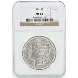 1886 NGC MS63 Morgan Silver Dollar