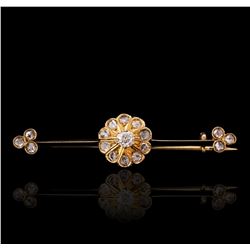 14KT Yellow Gold 0.48ctw Diamond Pin