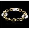 Image 2 : 14KT Two-Tone Gold Fashion Bracelet
