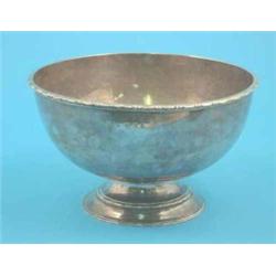 A George Henry Hart silver punch bowl with decorated banding, 1969, 10 ins. 42 oz....