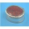 Image 1 : A George IV Irish silver snuff box of oval form with red marble inset lid, 2 ins. Maker Henry Fla...