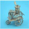 Image 1 : A plated novelty "milk cart" condiment set....