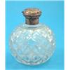 Image 1 : A Victorian cut glass globular scent bottle with silver top, Maker William Comyns, 1893, 6.25 ins...