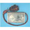 Image 1 : A Russian 84 zolotnik and niello cigarette case with vesta compartment, decorated with a troika,...