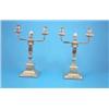 Image 1 : A pair of 19th century Continental silver candelabra with acanthus sconces, foliate scroll branch...