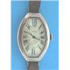 A gentlemans silver Vulcan wrist watch with silvered Roman dial....