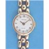 A lady's 9ct gold Accurist wrist watch with white Roman dial and flexible bracelet....