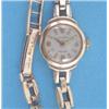 A lady's 9ct gold Rolex Precision wrist watch with gatelink bracelet....