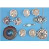 Image 1 : A Murrle, Bennett & Co. silver belt buckle, set 2 oval turquoises, 1.75ins, a set of 5 Edwardian...