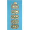 Image 1 : An ornate Indian gold pertabghar work wide bracelet, designed as 5 shaped plaques worked with hun...