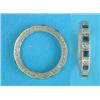 Image 1 : An 18ct white gold full eternity ring, set sapphires and round cut diamonds, size M...