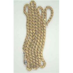 A Continental gold fancy link guard chain, with 15ct gold clip, 41.4grms...