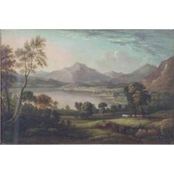 Early 19th Century Scottish School oil on board, View near Loch Katrine, 8 x 12 ins....