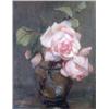 Image 1 : Kate Wylie (Exh. 1902-40) oil on board, Still life of roses in a glass vase, Signed, 11 x 8.5 ins...